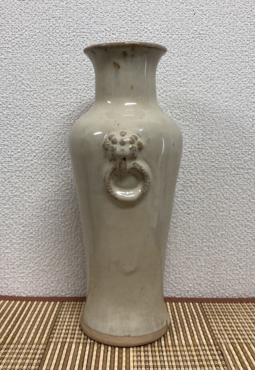 海鼠釉 唐物 花瓶 葛明祥造 Yahoo!オークション 唐木 共箱 花生 花台