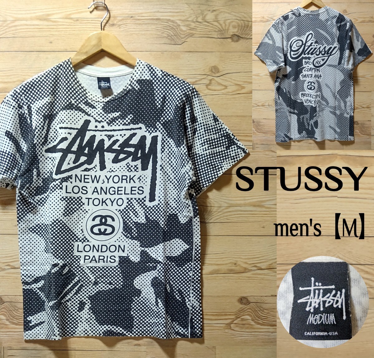 STUSSY】 ステューシー正規品/ ワールドツアー ・ ドット柄デジタル 