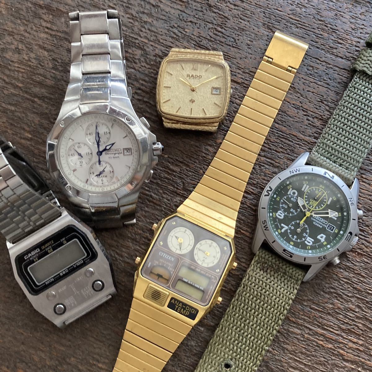 SEIKO セイコー クロノグラフ 7T92-0DX0 シチズン アナデジ RADO 等 