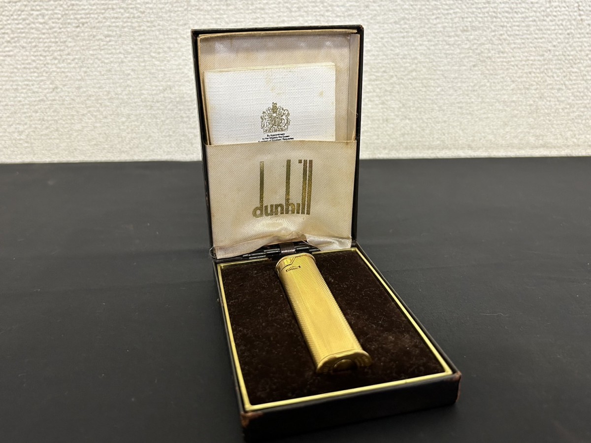 ダンヒル ライター ゴールド ガスライター | ローラー式 スリム」の 
