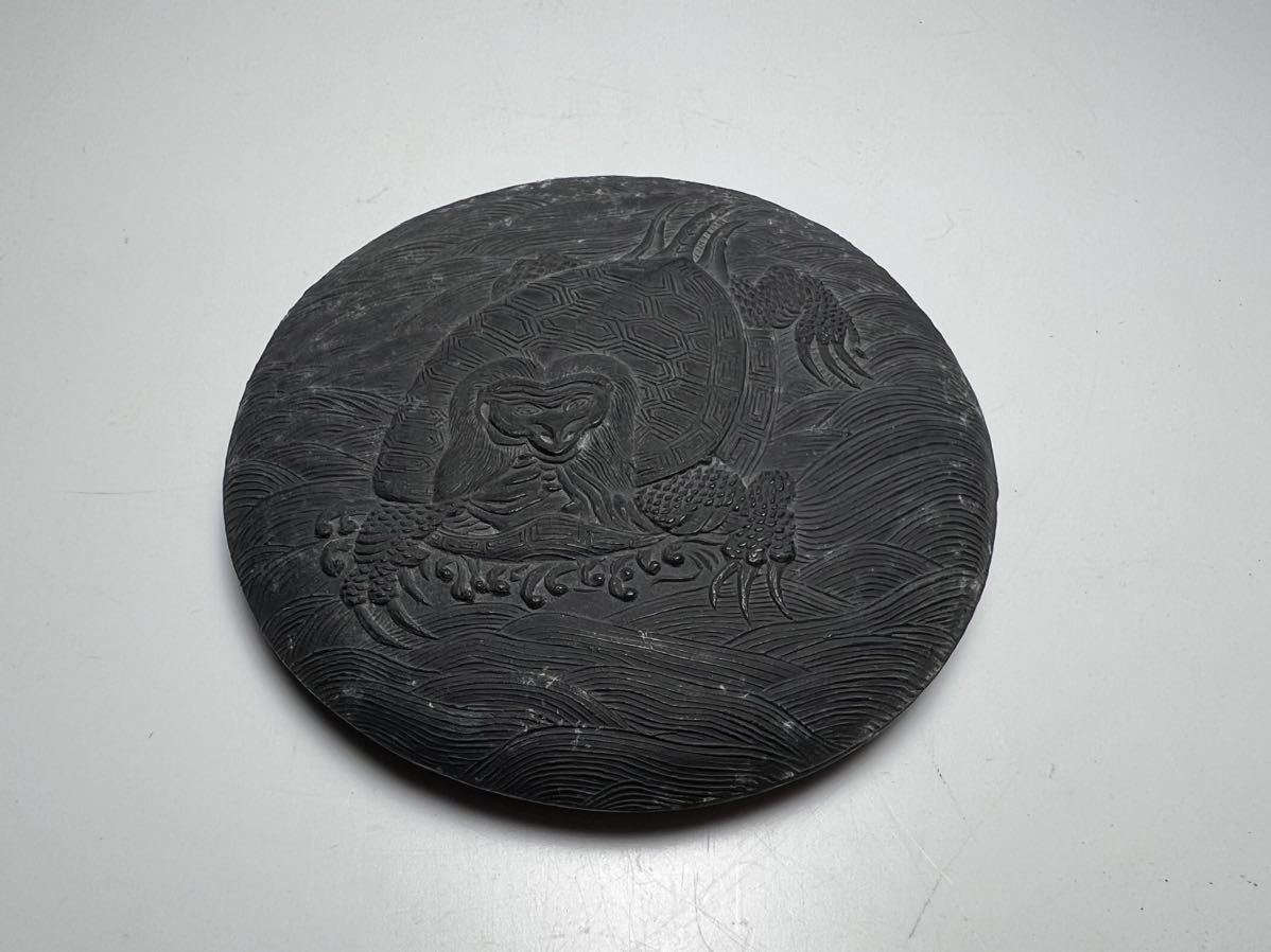 ♦中国 文房四宝 古墨 特製青墨 古玩 古美術品 骨董品 芝】古墨 青墨 寧楽 水霊 文房四宝 和墨 古玩 2001年購入 当時¥4,000
