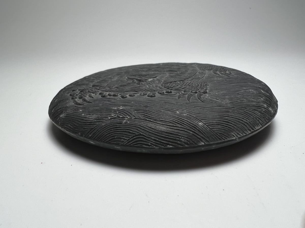 ♦中国 文房四宝 古墨 特製青墨 古玩 古美術品 骨董品 芝】古墨 青墨 寧楽 水霊 文房四宝 和墨 古玩 2001年購入 当時¥4,000