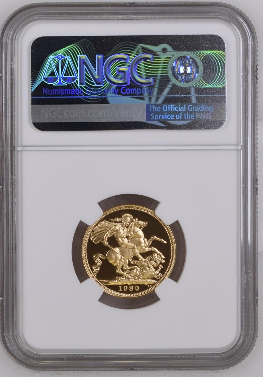 PR70 ULTRA CAMEO】1980 イギリス NGC ソブリン金貨 ヤングエリザベス2世 1980年 イギリス ヤング