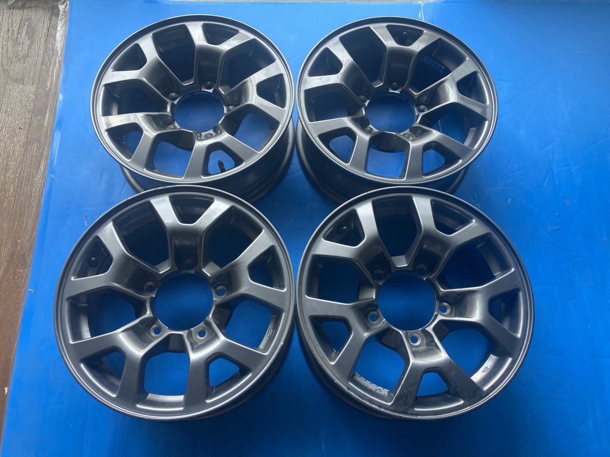 新車外し ジムニー　シエラ　 JB74 純正 15インチ5.5JJ/OFF5/PCD139.7-5Hキズ汚れあり歪みクラックありません4本アルミホイール