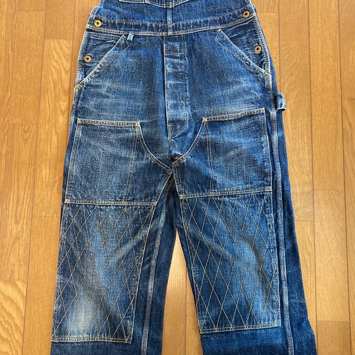 ☆ TROPHY CLOTHING ダブルニー オーバーオール デニム トロフィー