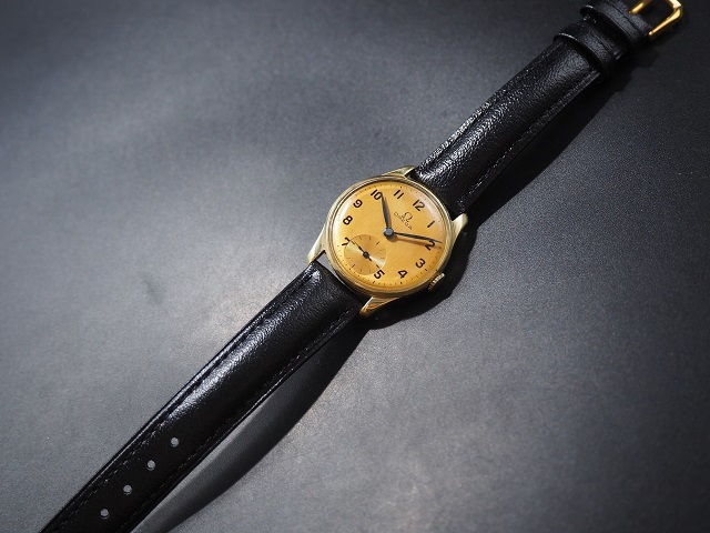 美品 14K 金無垢 Cal.26.5T3搭載 オメガ スモセコ 手巻き 1940年代製造
