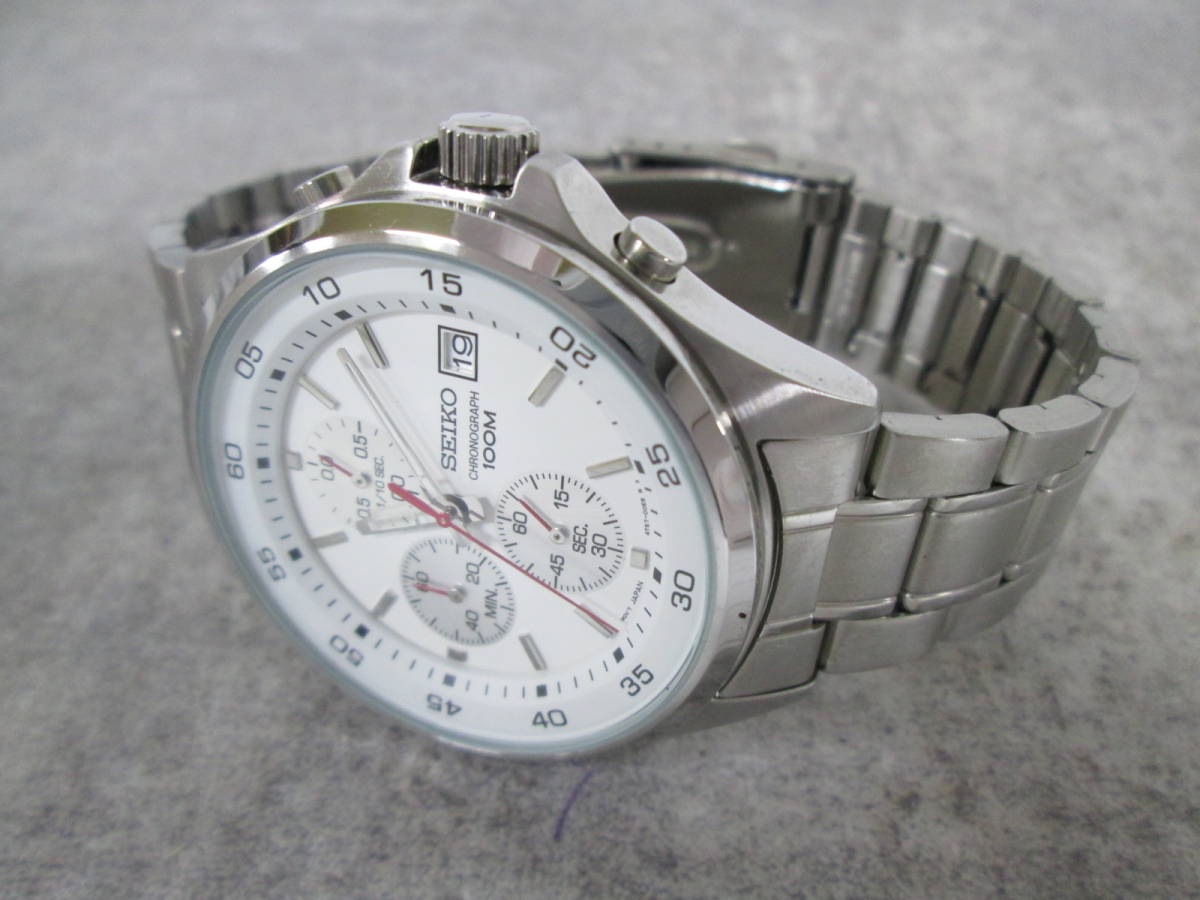 0816o F4233】 SEIKO セイコー 4T57-00E0 クロノグラフ デイト 