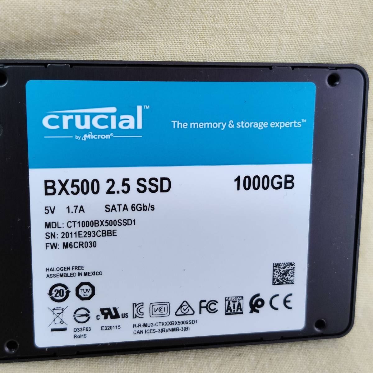 Crucial SSD BX500 CT1000BX500SSD1 1TB SATA NAND 3D 2.5-inch | ② 