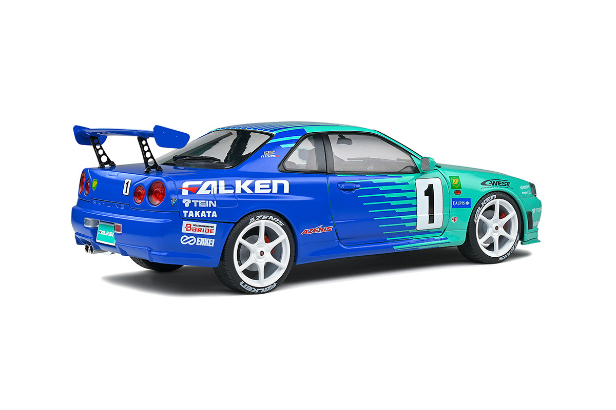 ソリド 1/18 日産 スカイライン GT-R R34 ファルケン ドリフト