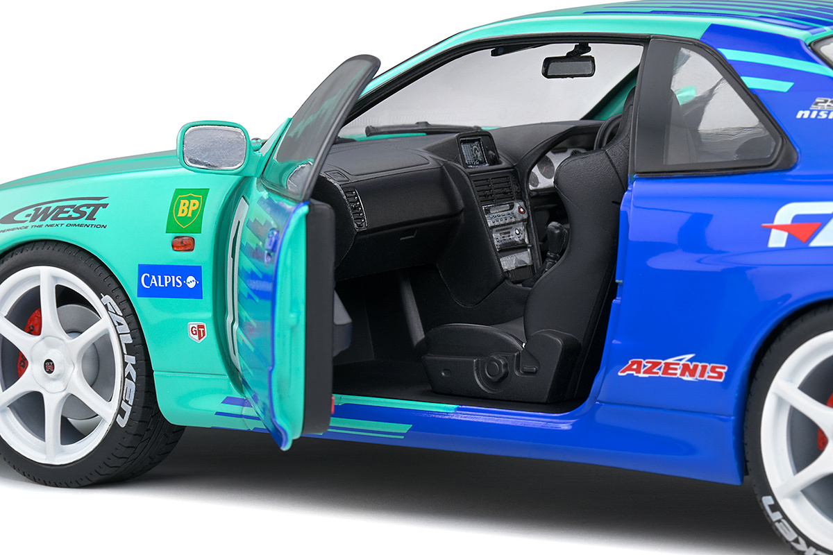 ソリド 1/18 日産 スカイライン GT-R R34 ファルケン ドリフト