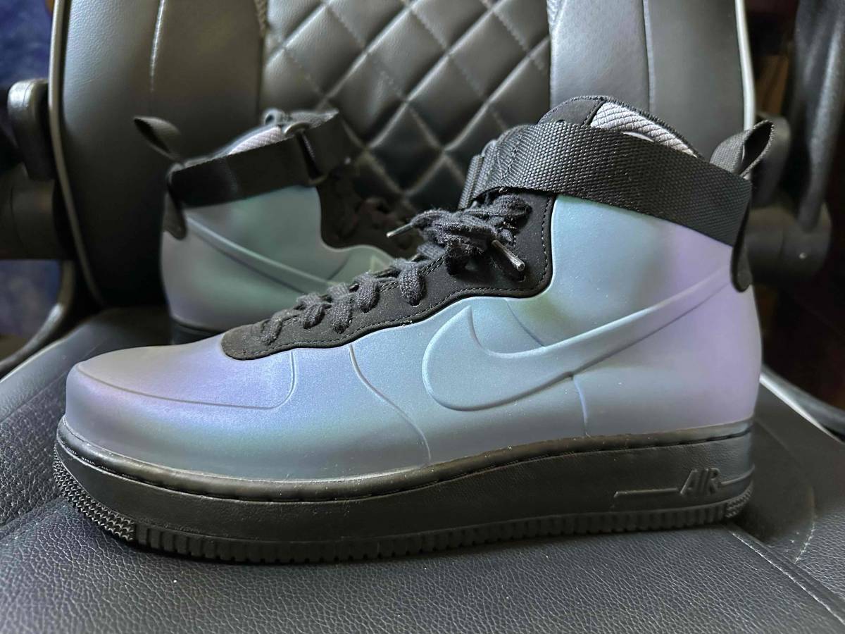 希少人気 NIKE / AIR FORCEⅠ FOAMPOSITE■フォームポジット■ハイ■カップ ライト カーボン （ブルー/ブラック）■US8.5/26.5cm