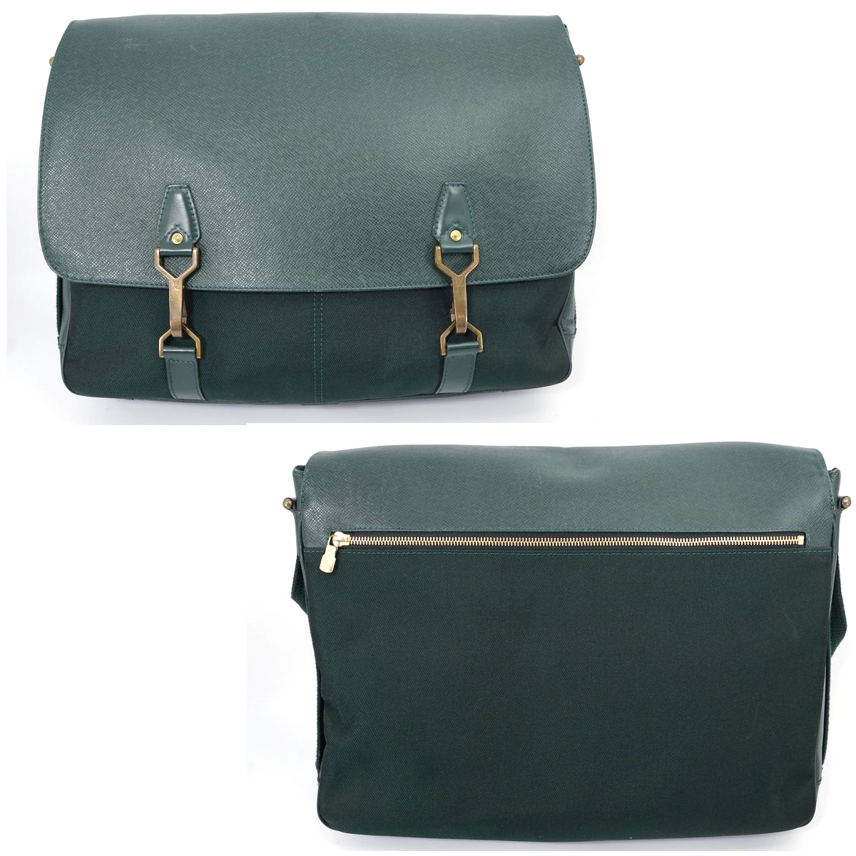 美品】Louis Vuitton タイガ デルスー ショルダーバッグ エピセア 深緑 