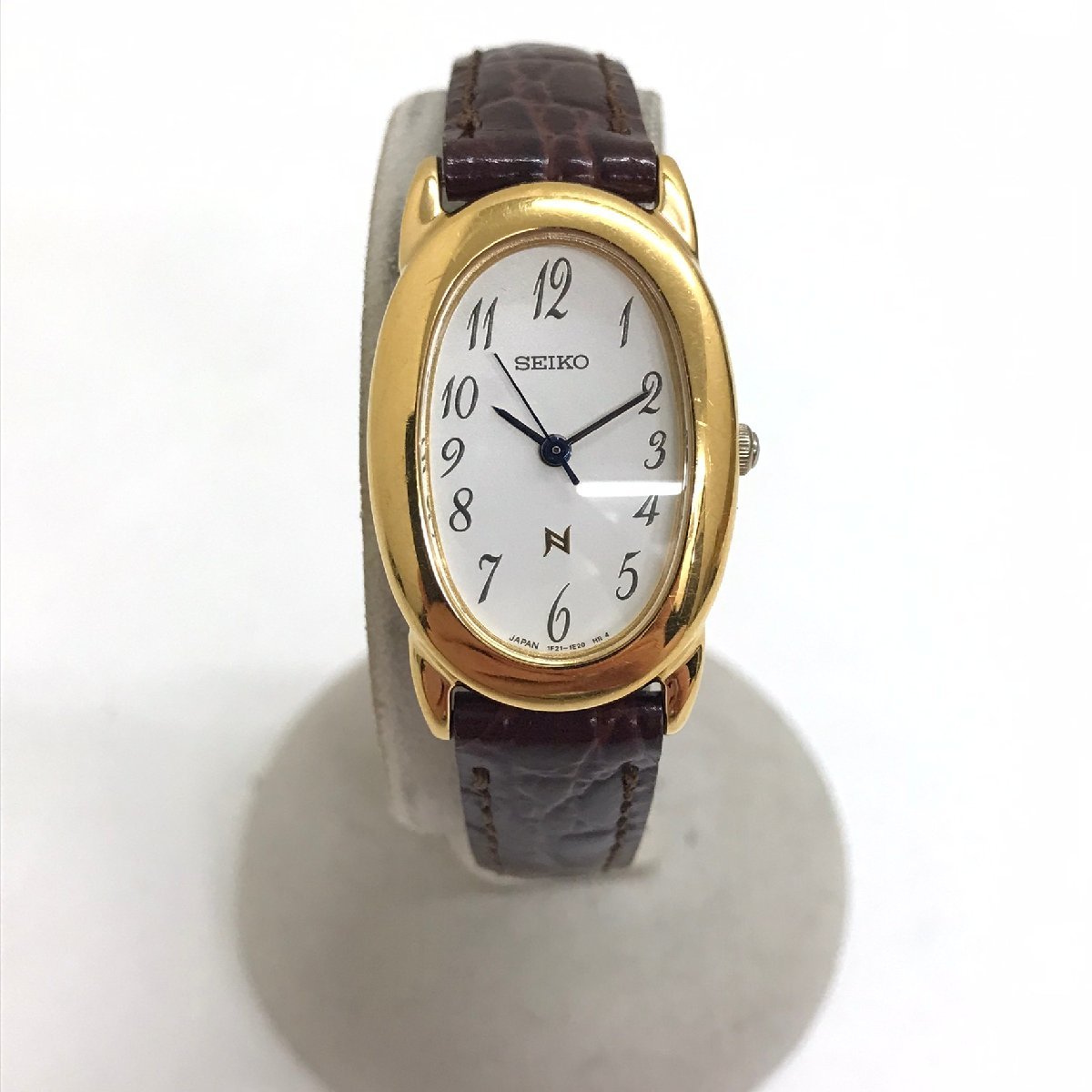 中古品 稼働品 腕時計 SEIKO セイコー ノイエ 1F21-0BP0 白文字盤
