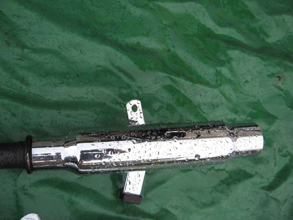 CBX125カスタム ワンオフ マフラー新品 キャプトン メッキ ポン  