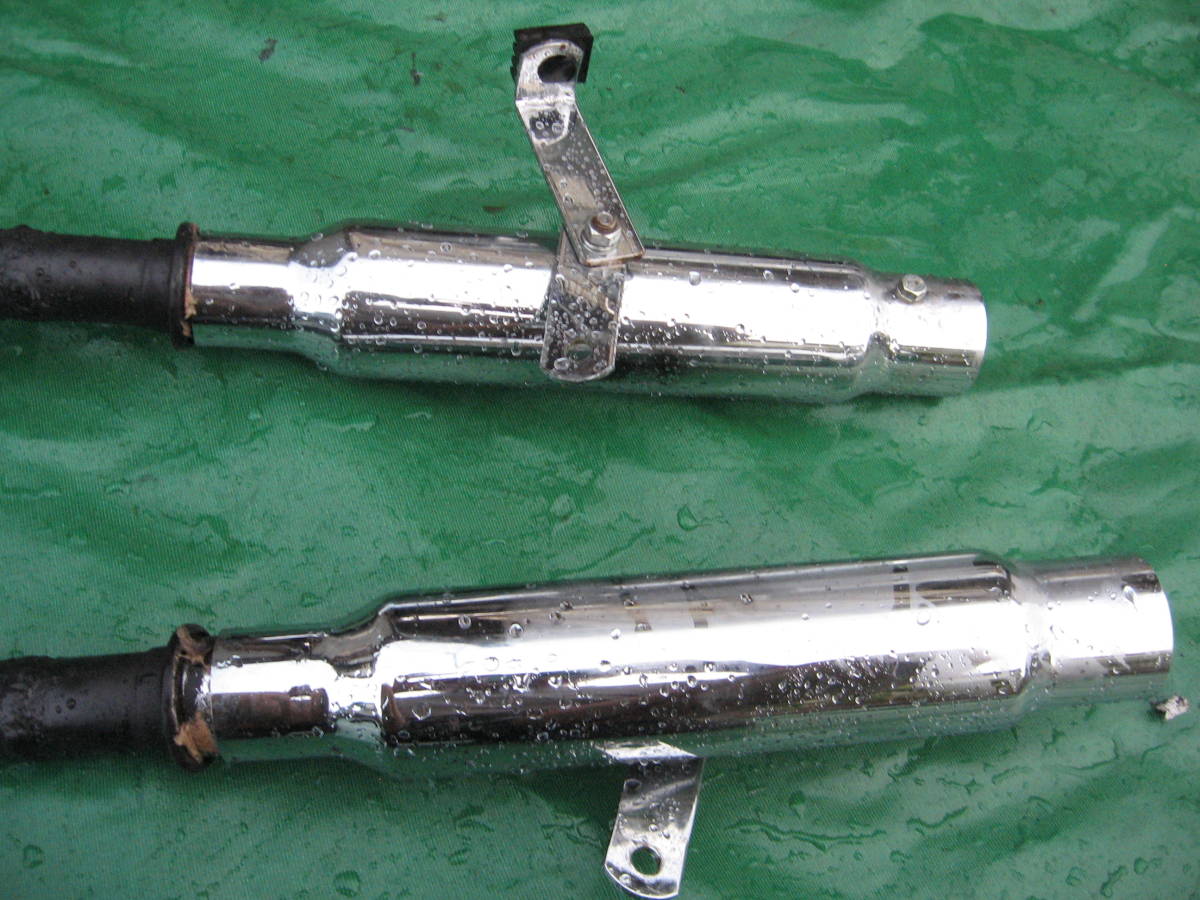 CBX125カスタム ワンオフ マフラー新品 キャプトン メッキ ポン  