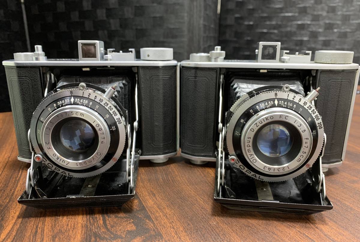 7721A 【コレクター必見♪】☆蛇腹カメラ 4台まとめ MAMIYA-6/Olympus