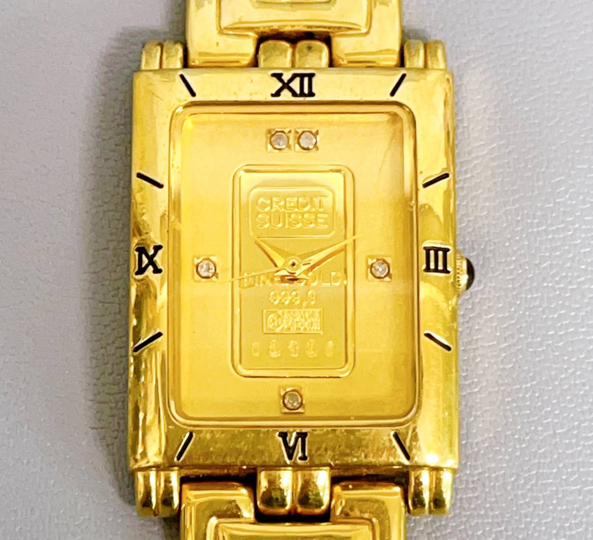 エルジン クレディ スイス FINE GOLD 999.9 インゴット クォーツ FK 