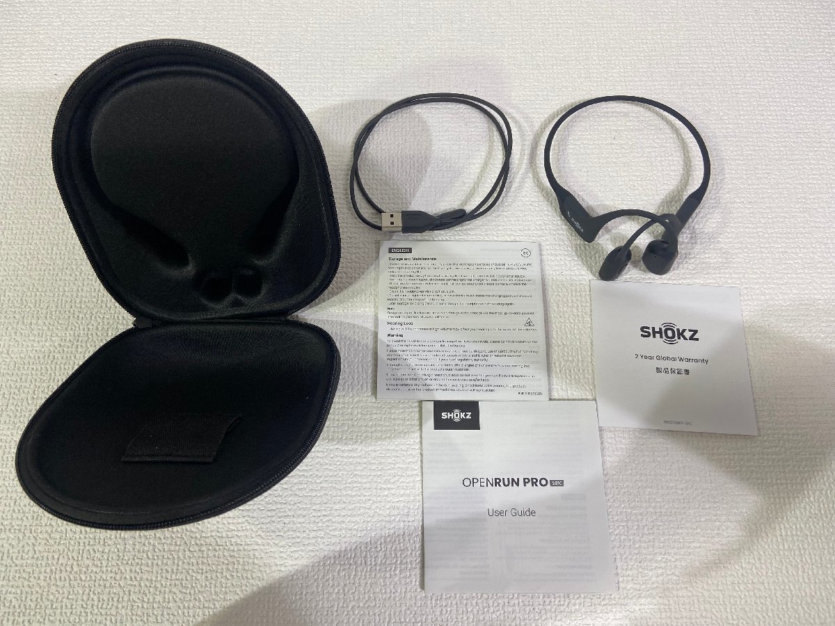 【美品】埼玉発　SHOKZ　ワイヤレス骨伝導イヤホン　OpenRun Pro　S810　SO　YK