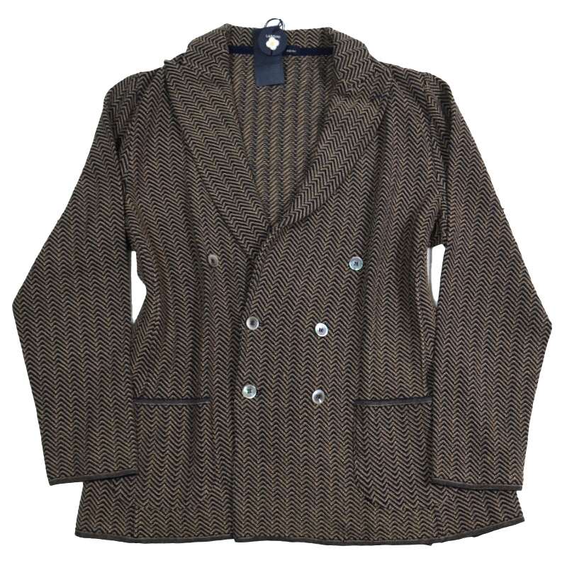 新品】10.1万 リネン50％ ブートニエール付属 LARDINI ラルディーニ