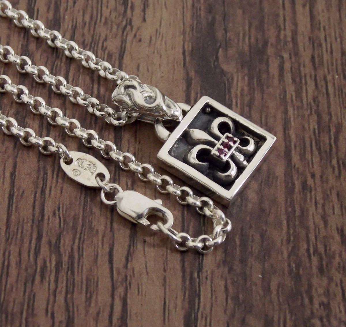 CHROME HEARTSクロムハーツ☆フレームドBSフレア/ルビーパヴェ/新品 