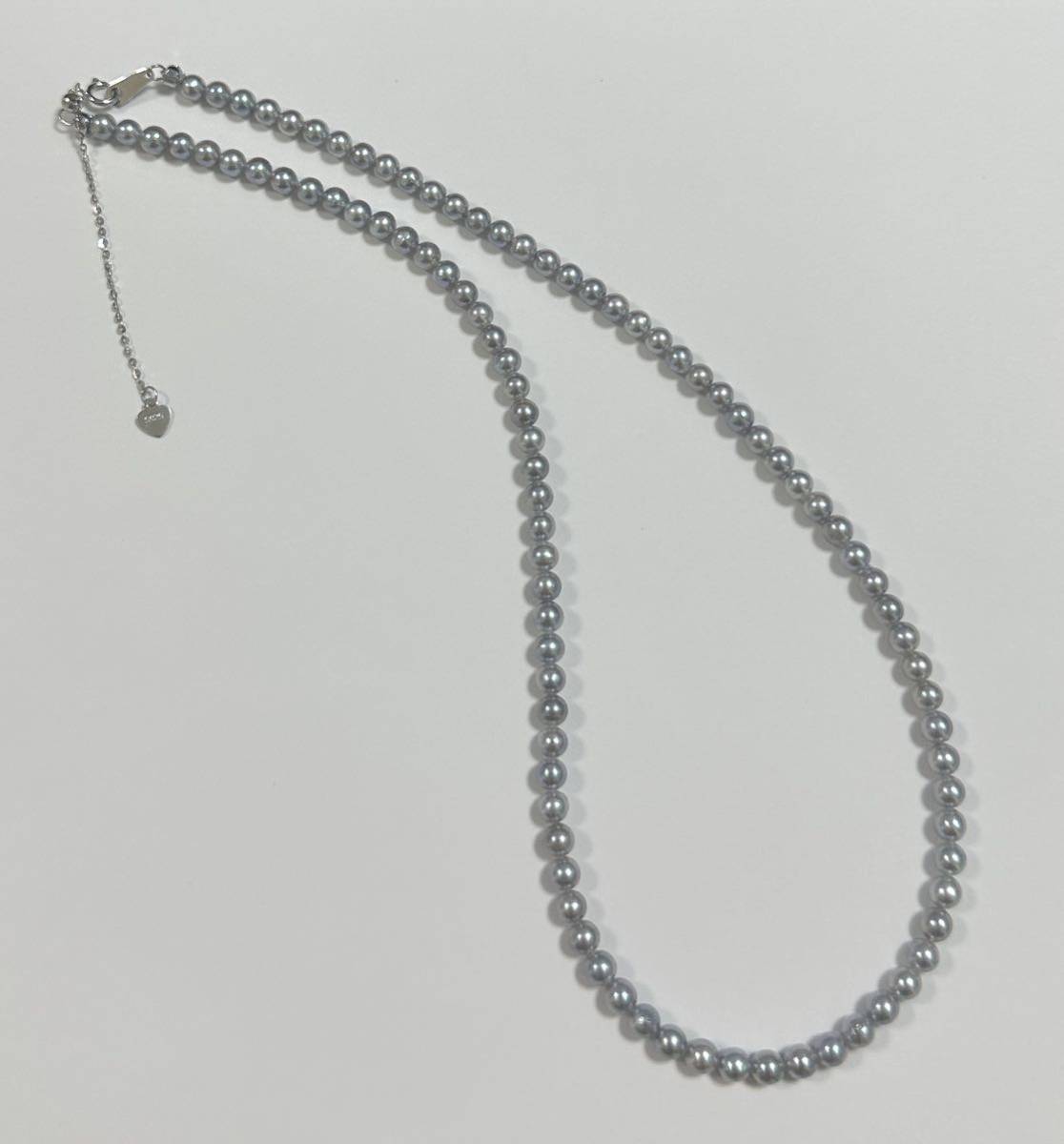 高品質あこやベビーパールネックレス シルバーグレー 天然色 本真珠
