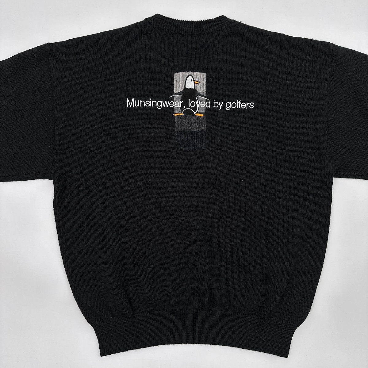ゴルフ◇MUNSINGWEAR マンシングウェア BIGペンギン刺繍 ウールニット 