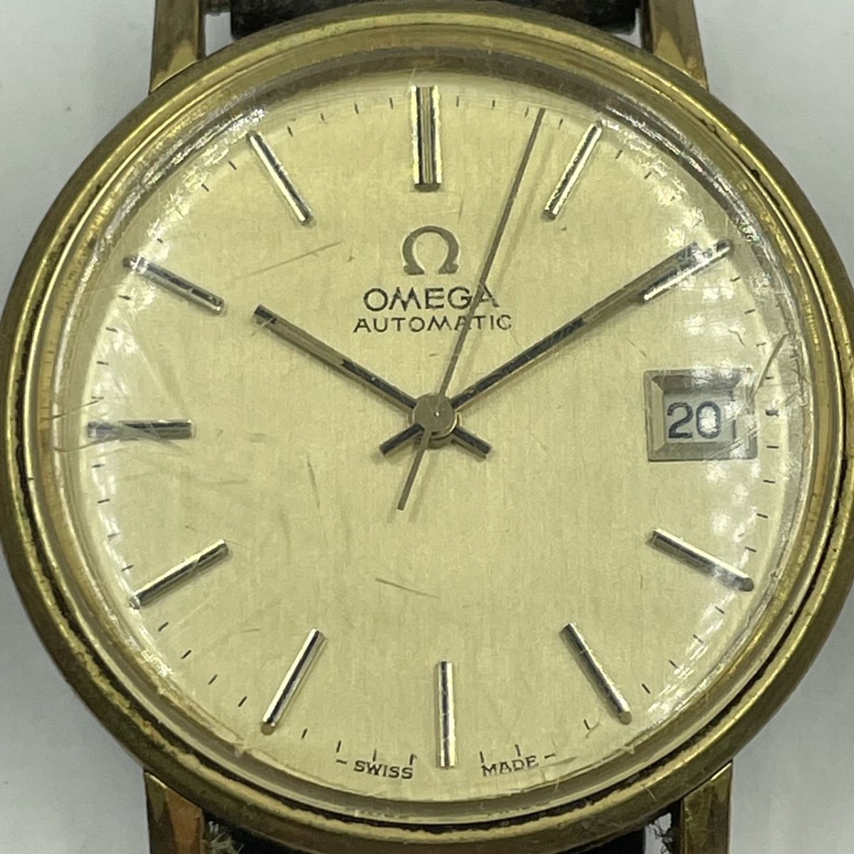 W325-000-000 ★ OMEGA オメガ SEAMASTER シーマスター メンズ腕時計 自動巻き デイト ゴールド文字盤 アナログ 3針 フェイス約33mm ③