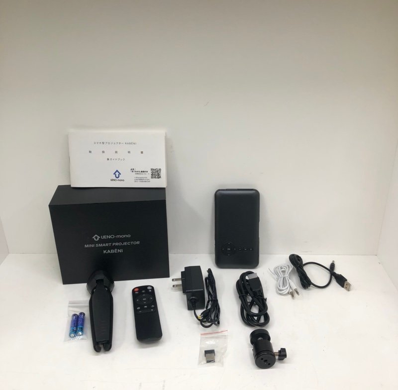 UENO-mono mini smart projector KABENI スマホ型プロジェクター T89A 32GB カベーニ ブラック 230816PT170168