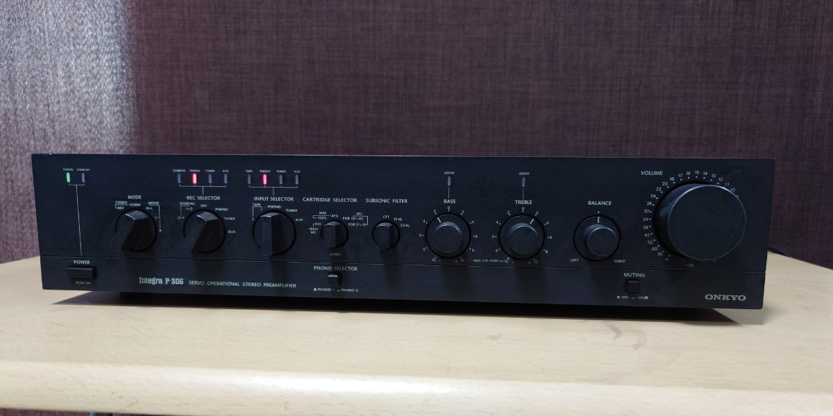 ONKYO P-306 オンキョー プリアンプ 動作品 ONKYO P-306 プリアンプ A