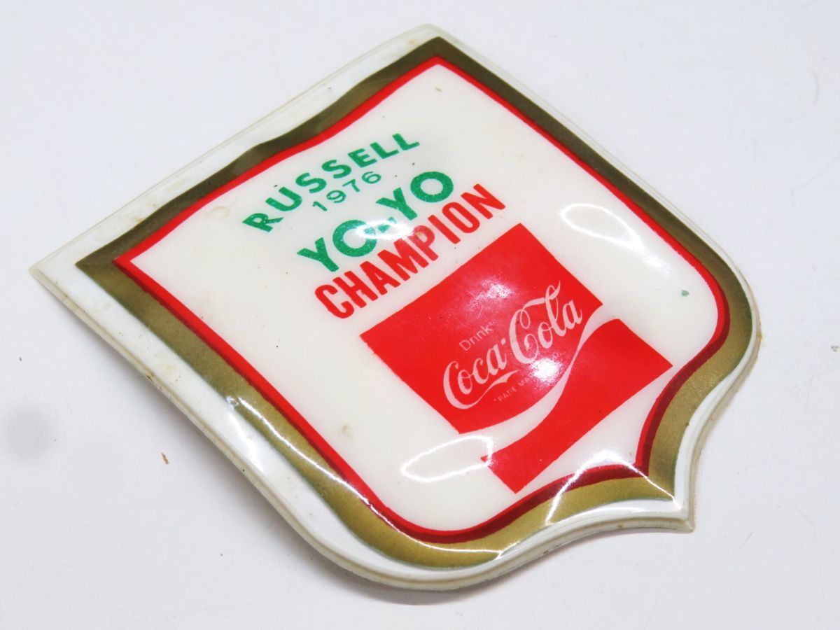 内R7324 当時物 コカコーラ バッジ ヨーヨー RUSSEL 1976 YO-YO 