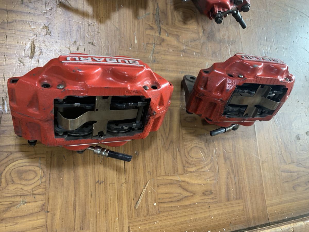 gc8 インプレッサ sti 純正 4pod 2pod キャリパー 赤 破損無し ネジ山