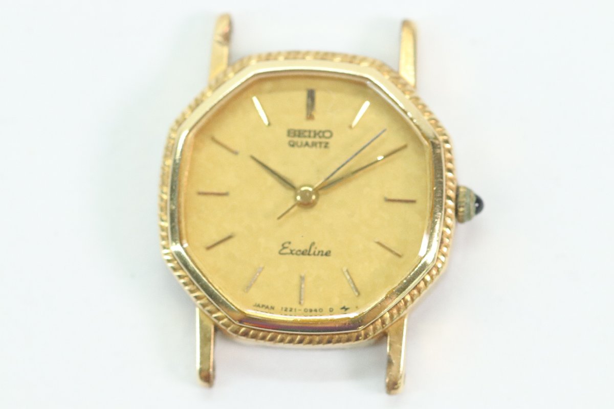 SEIKO セイコー Exceline エクセリーヌ 1221-5650 14KT×SS 14金 クォーツ レディース 腕時計 フェイスのみ 6946-N