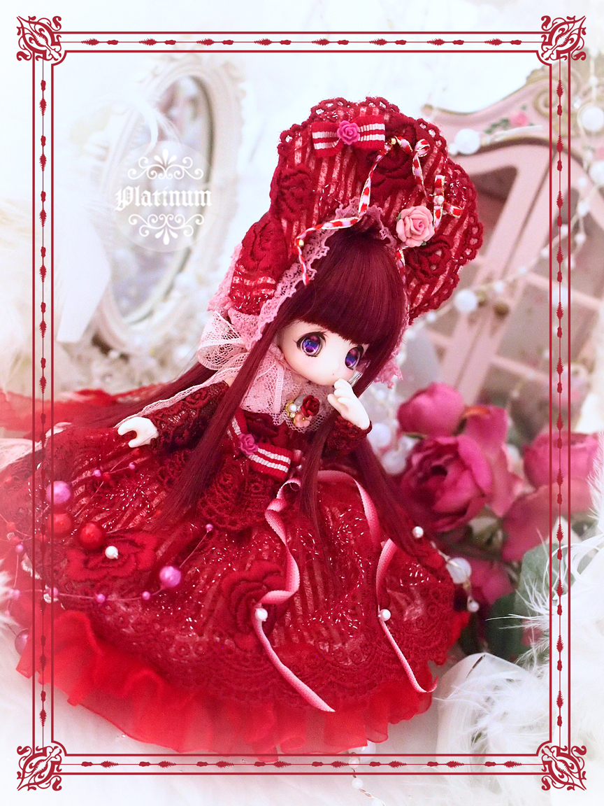 人気セール，人気 【ぷらちなの杜●紅薔薇少女～Rouge 2wayドレスセット～●オビツ11・ピコニーモPサイズ】