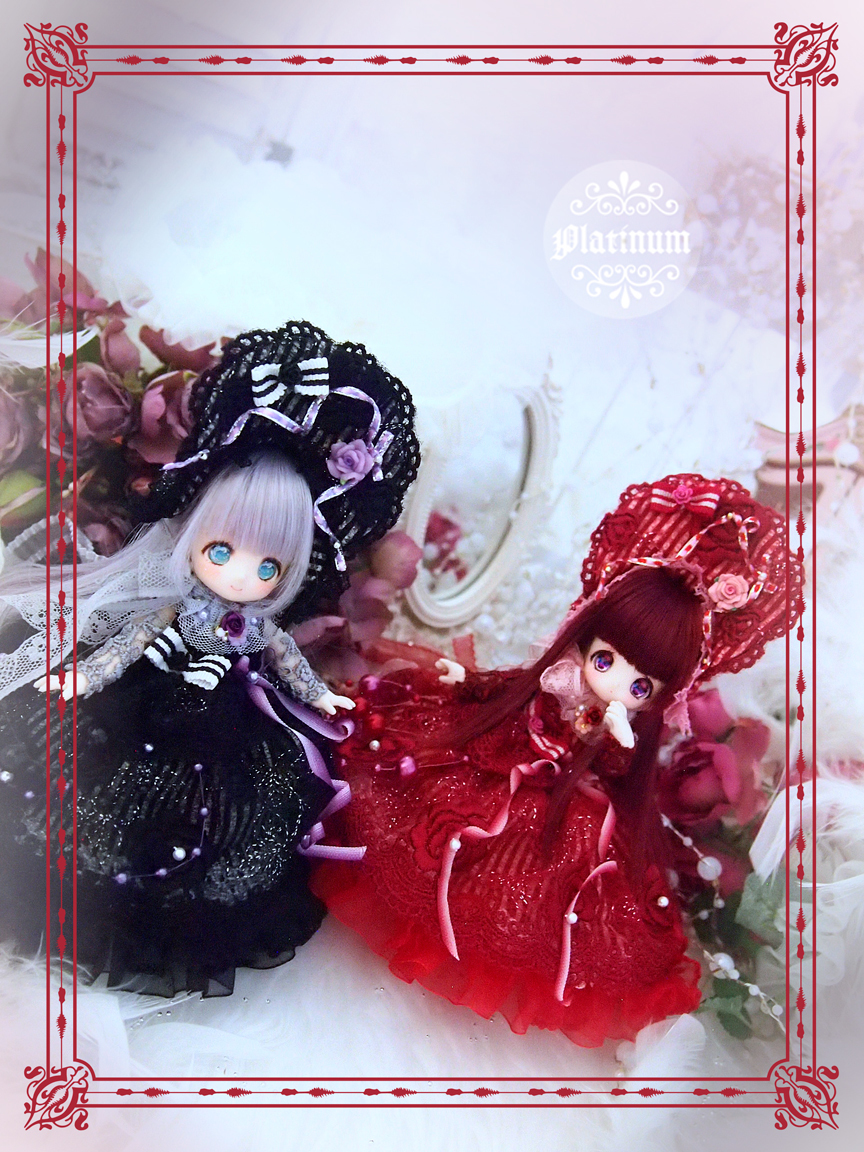 人気セール，人気 【ぷらちなの杜●紅薔薇少女～Rouge 2wayドレスセット～●オビツ11・ピコニーモPサイズ】