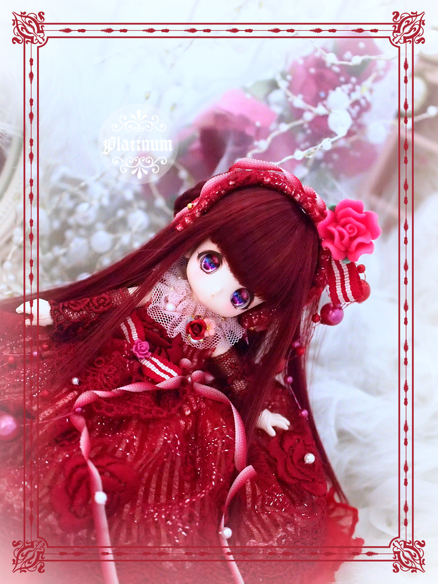 人気セール，人気 【ぷらちなの杜●紅薔薇少女～Rouge 2wayドレスセット～●オビツ11・ピコニーモPサイズ】