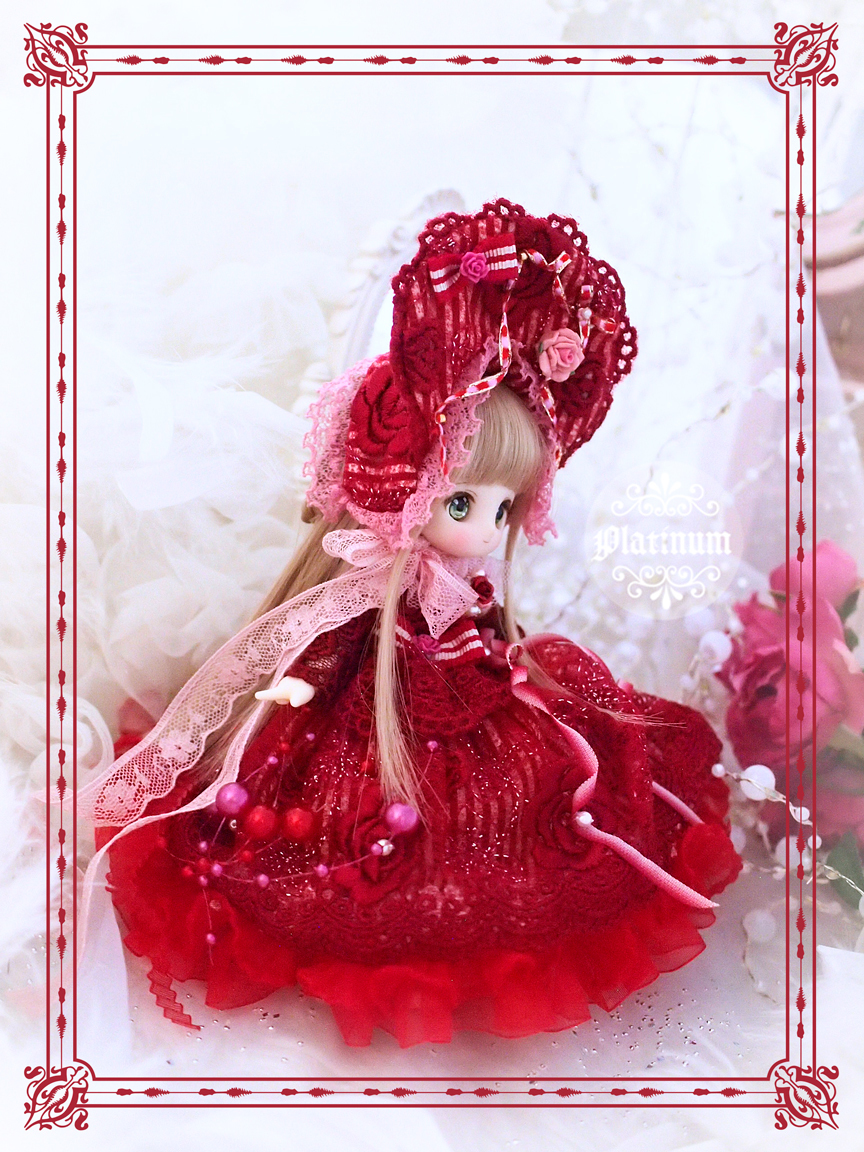 人気セール，人気 【ぷらちなの杜●紅薔薇少女～Rouge 2wayドレスセット～●オビツ11・ピコニーモPサイズ】
