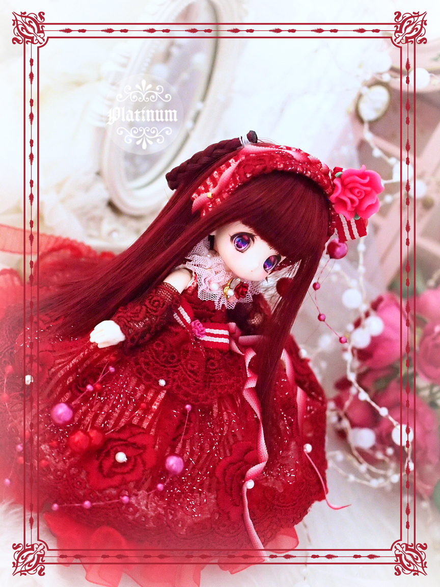 人気セール，人気 【ぷらちなの杜●紅薔薇少女～Rouge 2wayドレスセット～●オビツ11・ピコニーモPサイズ】