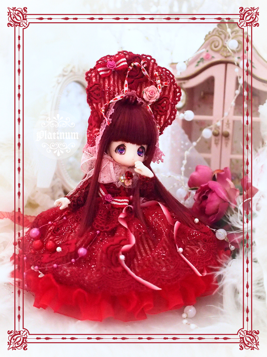 人気セール，人気 【ぷらちなの杜●紅薔薇少女～Rouge 2wayドレスセット～●オビツ11・ピコニーモPサイズ】