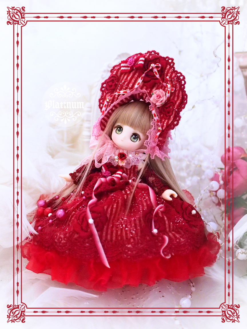 人気セール，人気 【ぷらちなの杜●紅薔薇少女～Rouge 2wayドレスセット～●オビツ11・ピコニーモPサイズ】