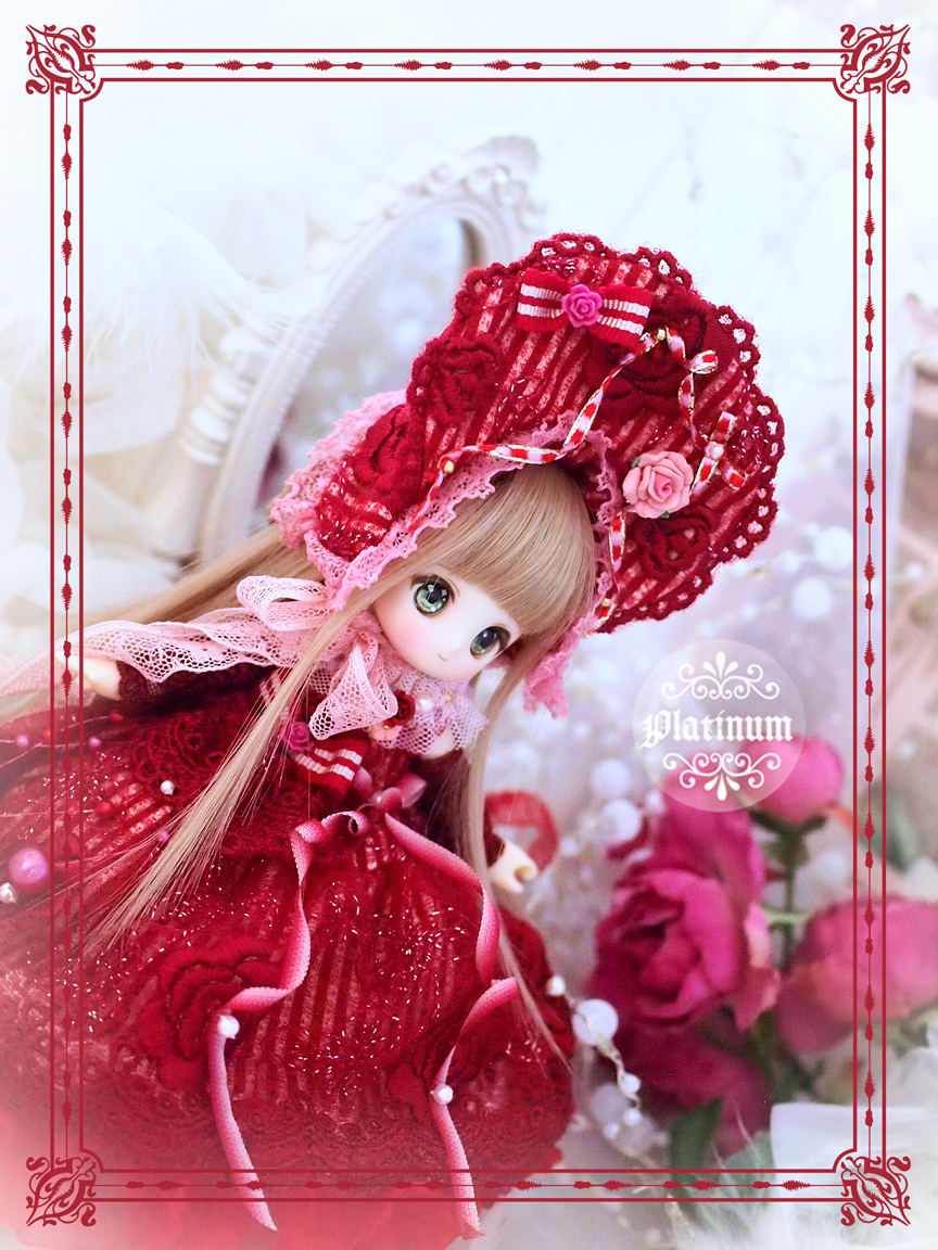 人気セール，人気 【ぷらちなの杜●紅薔薇少女～Rouge 2wayドレスセット～●オビツ11・ピコニーモPサイズ】