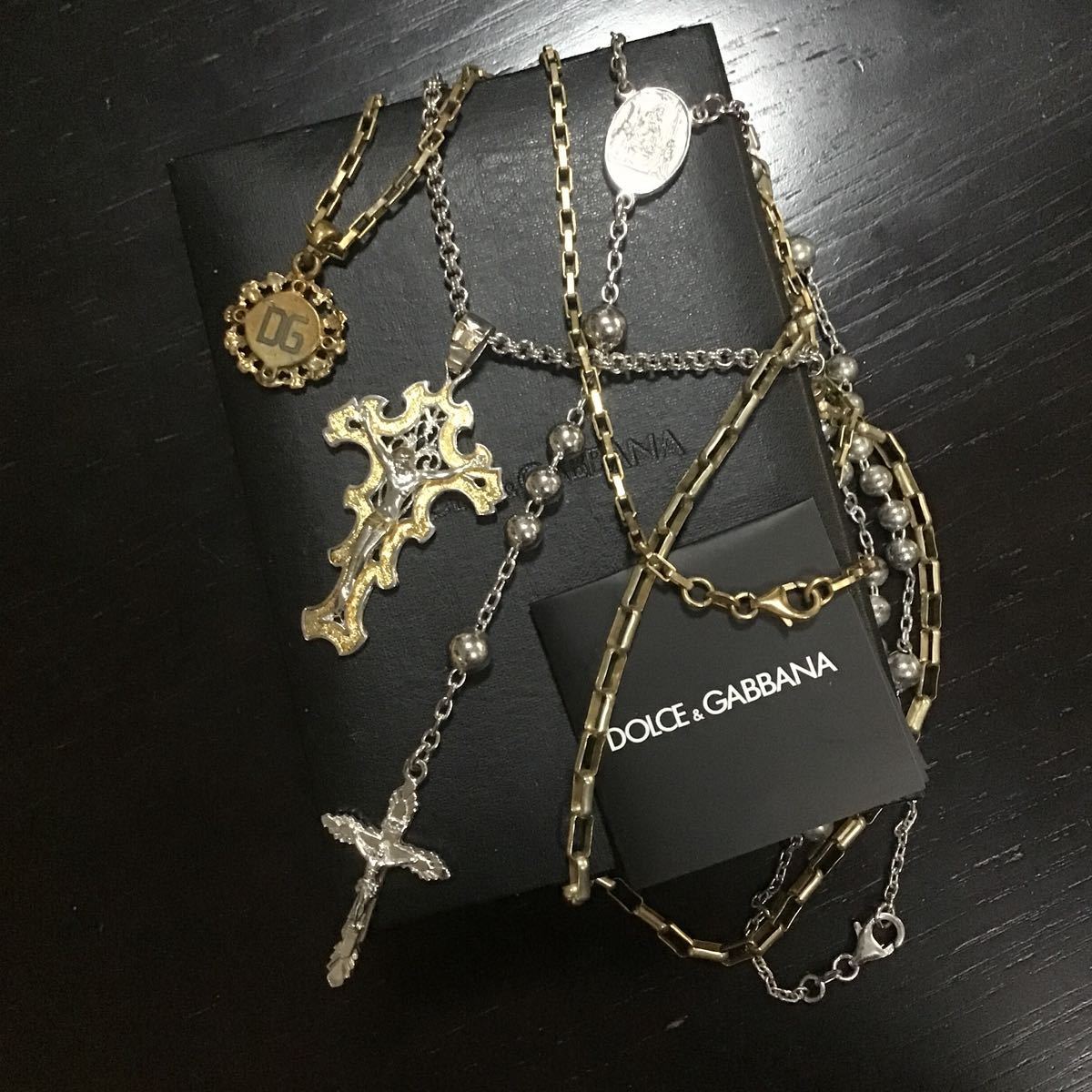 ドルチェ&ガッバーナ クロス ロザリオ ネックレス 3点セット