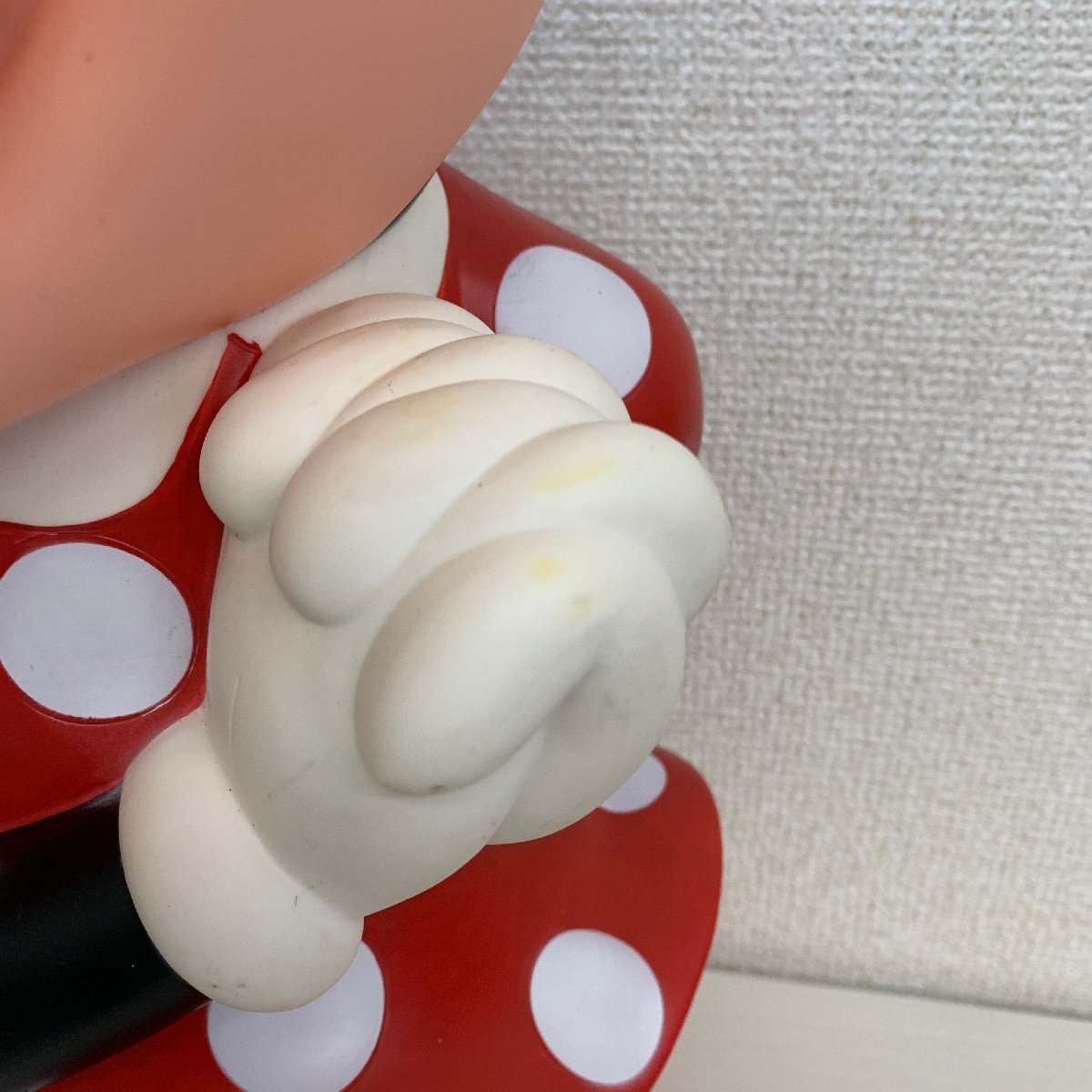 希少！旧三菱銀行カウンター用30cmの特大ミニー マウス ソフビ貯金箱