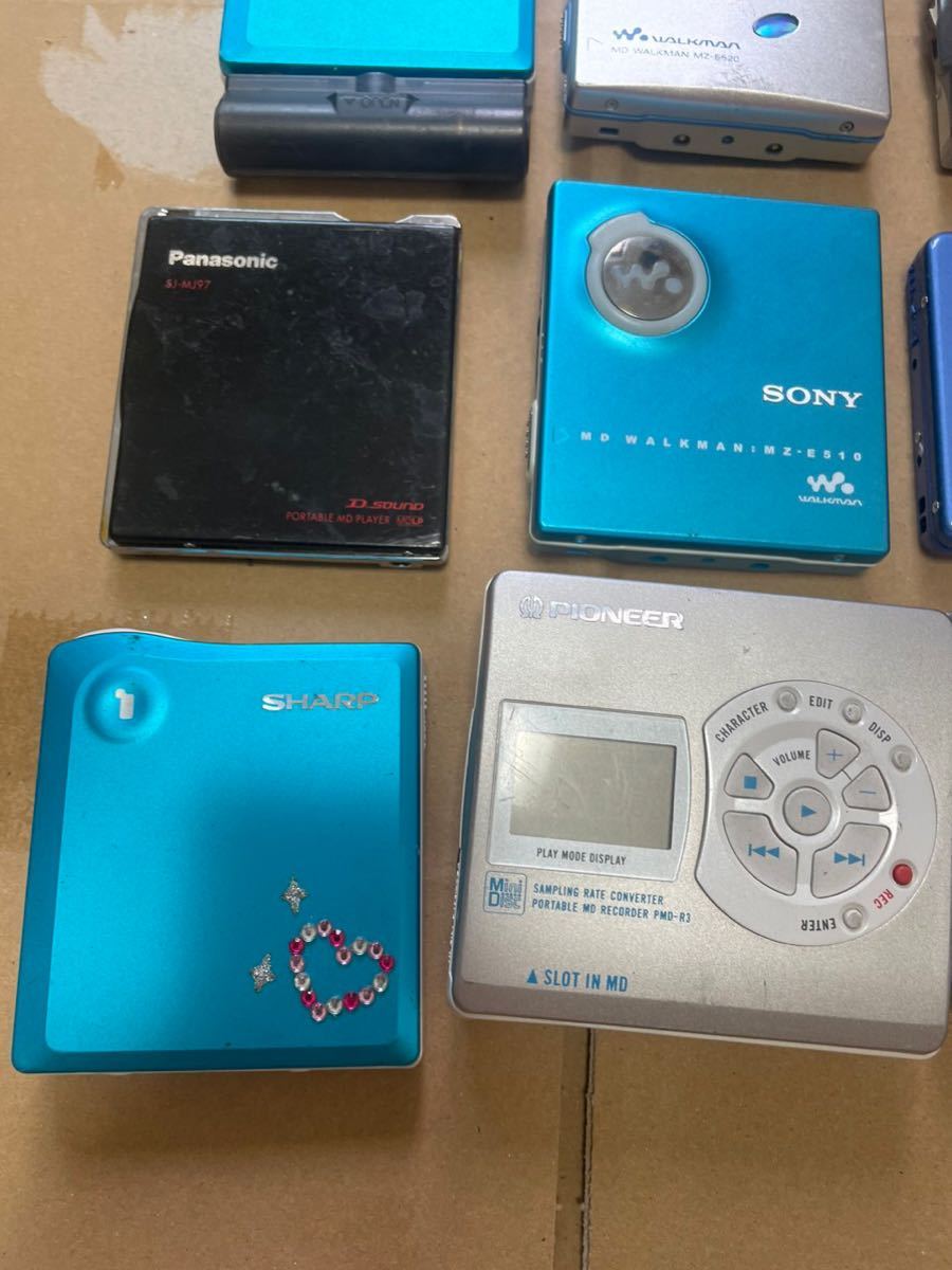 MDプレーヤー SONY SHARP Panasonic PIONEER 11個まとめて売る SONY