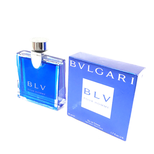 新品同様 含 ブルガリ ブルー プールオム オードトワレ 50ml 保存箱付 未開封 他 100ml 香水 計2点 セット QR092-49