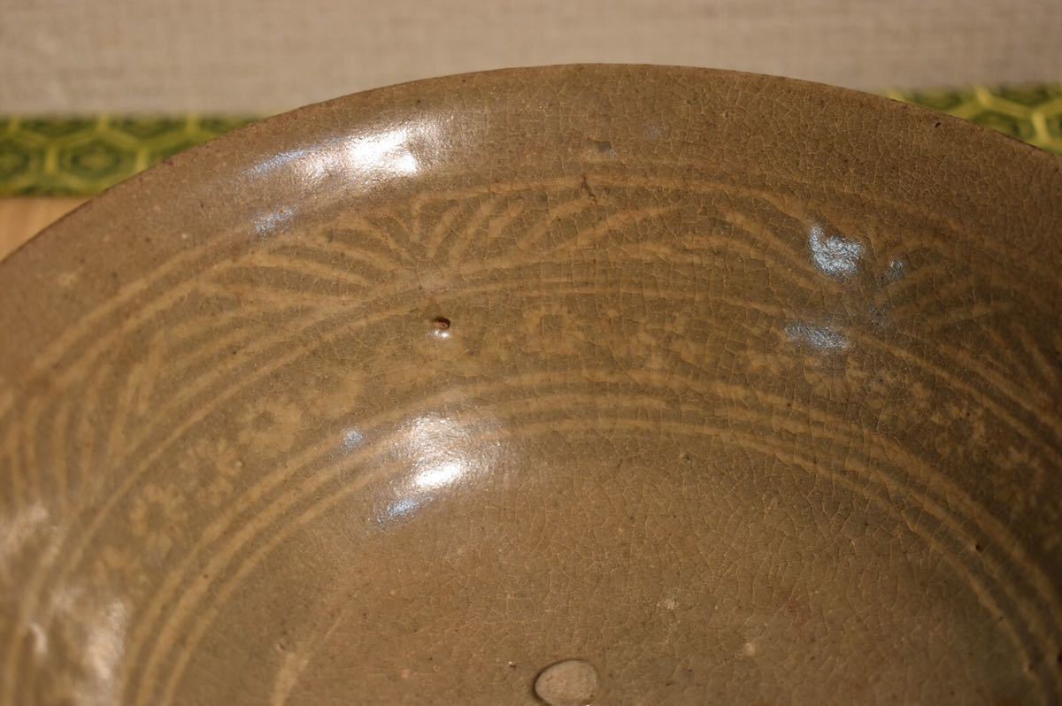 GE】Y344◇李朝・高麗コレクター放出品◇時代 高麗青磁鉢 /中国古玩