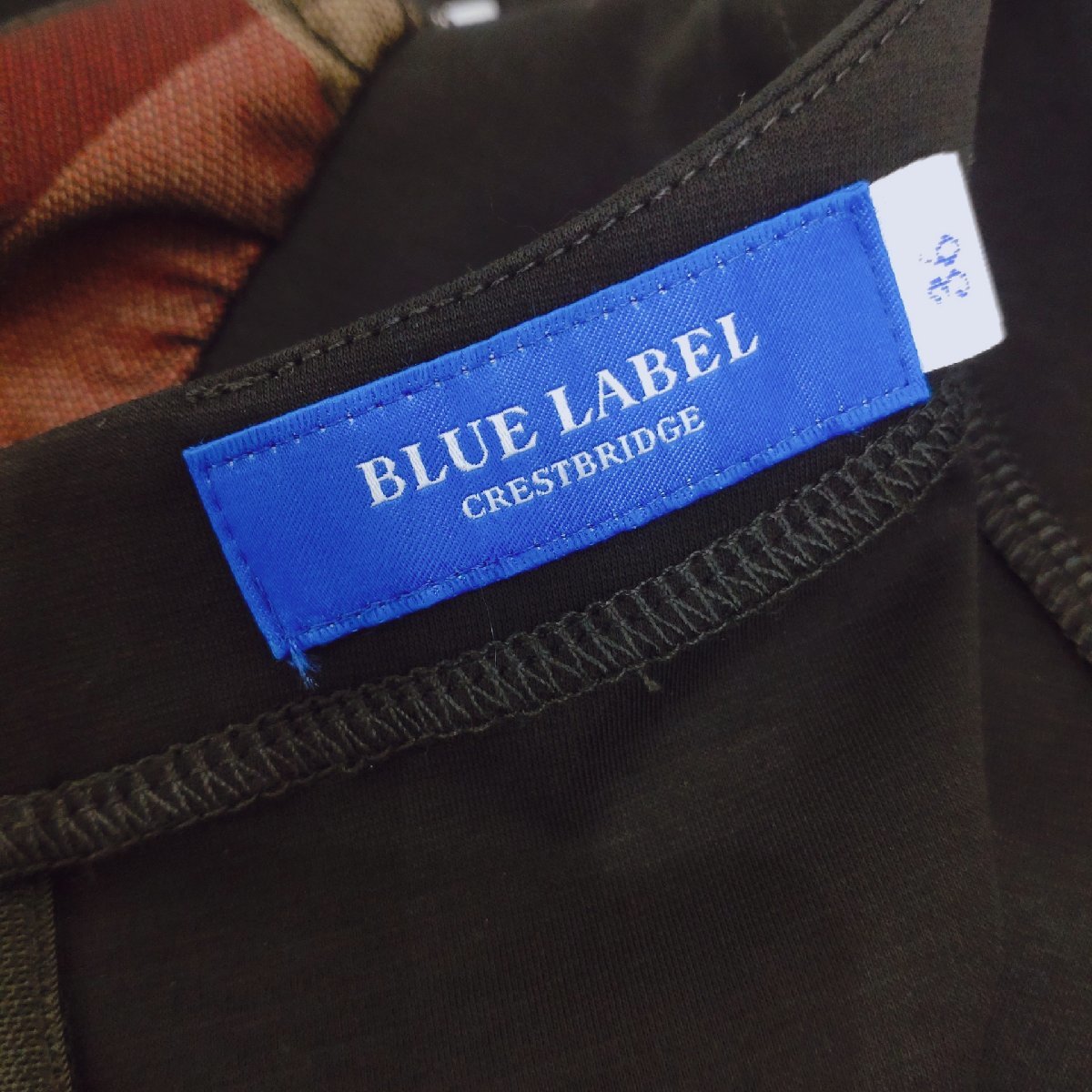 BLUE LABEL CRESTBRIDGE 半袖 ワンピース サイズ36 ブラック×レッド