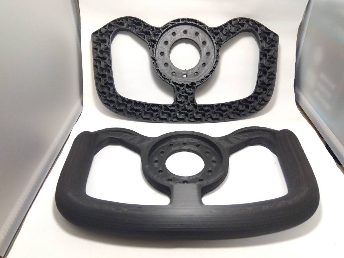 超軽量ステアリング YS-01 幅295ｍｍ ヨーク型 カーボン ナイロン 3Dプリンター 炭素繊維 車 パーツ