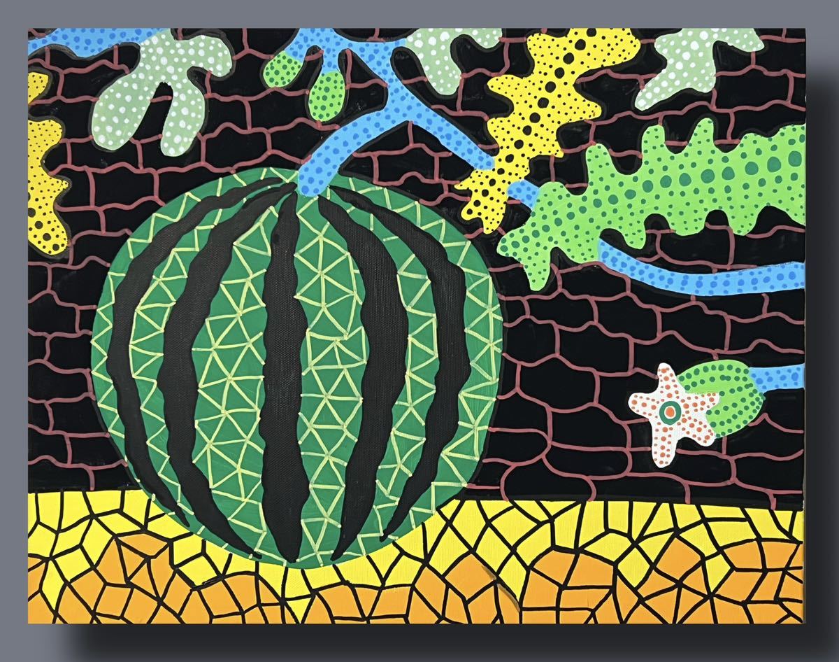□□草間彌生□□「スイカ」模写 2002 □F6サイズ □yayoi kusama