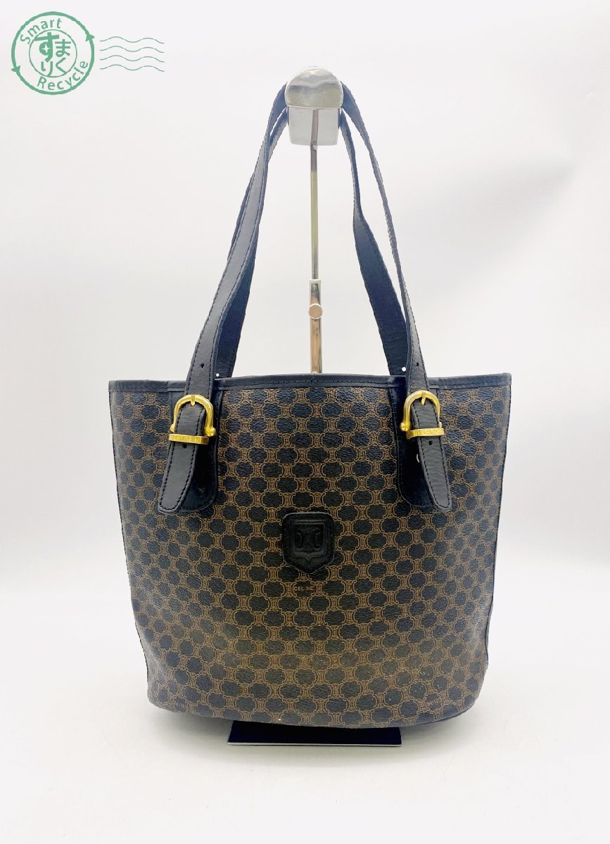 09410065 ∞ 1円～ CELINE セリーヌ マカダム柄 ハンドバッグ トート