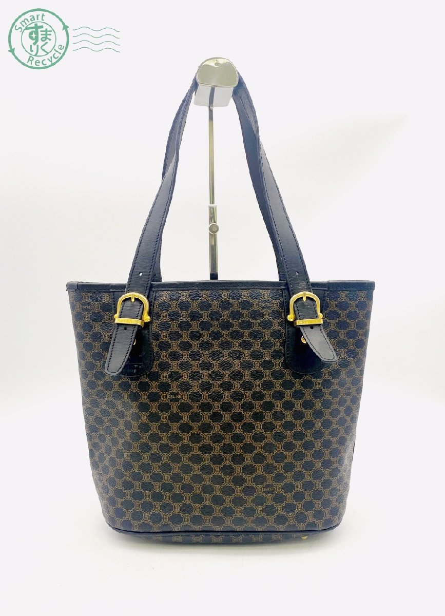 09410065 ∞ 1円～ CELINE セリーヌ マカダム柄 ハンドバッグ トート
